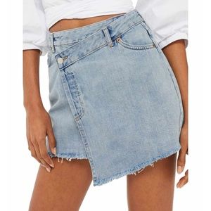 TopShop Deconstructed Wrap Denim Skirt